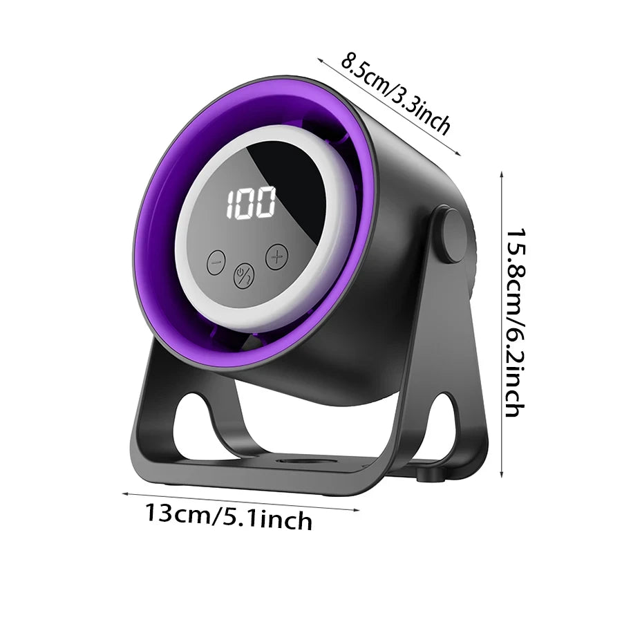 Portable USB Fan LCD Display